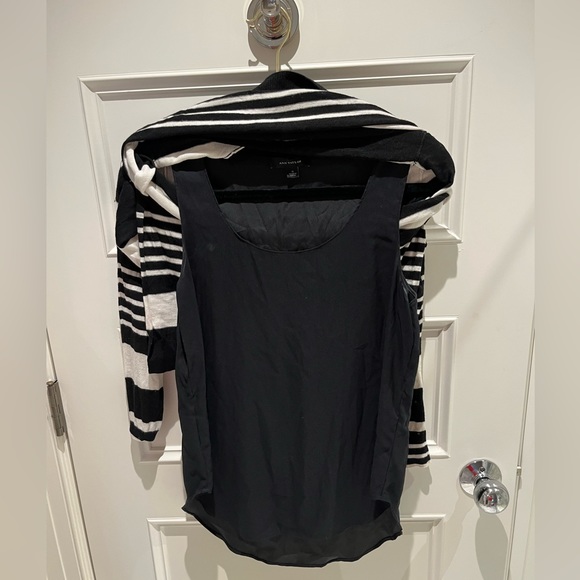 Ann Taylor Striped Sweater with Attached Tank - Picture 3 of 4